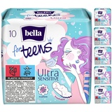 Bella for Teens Ultra Binden Sensitive: Ultradünne Binden Für Teenager, Pack x 10 Stück), Mit Flügeln ohne Duft
