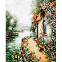 Lucas Luca-S B581 Entlang des Flusses Kreuzstichset, Baumwolle, mehrfarbig,