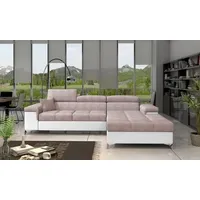 Xlmoebel Ecksofa L-Form Couch Design Polster Schlafsofa mit Bettfunktion und Stauraum, Hergestellt in Europa rosa