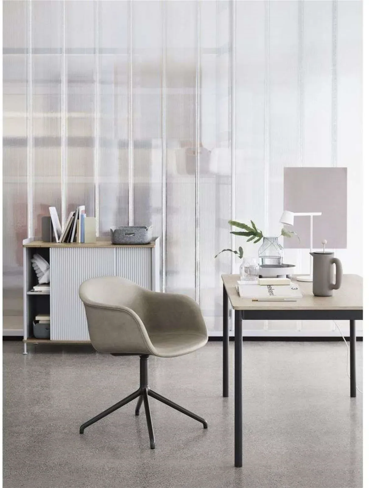 Tabletts Muuto, Grün, Stoff / Textil - 31.3 - 12