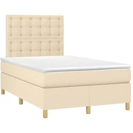vidaXL Boxspringbett 120 x 200 cm Creme
