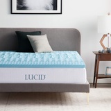 LUCID Matratzen Topper mit 5 Zonen – 5cm Gel Memory Foam Matratzenauflage, atmungsaktiv, Oeko-Tex, 120x200 cm, Blau