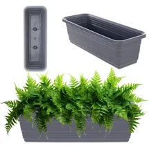 Kadax Blumenkasten 50 x 11,5 x 14,5 cm Anthrazit