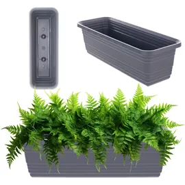 Kadax Blumenkasten 50 x 11,5 x 14,5 cm Anthrazit