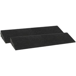 Bordsteinrampe Gummi 70mm 80x25x7cm Set = 2 Stück schwarz SZAGATO Schwellenrampe Auffahrhilfe Bordsteinkeile Bordstein Auffahrrampe Bordsteinkanten