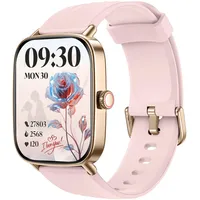 Anfyko Smartwatch Damen Herren, 1,85" Fitnessuhr Damen mit Telefonfunktion, Schrittzähler Uhr Damen mit IP68 Wasserdicht, Herzfrequenz SpO2 Schlafmonitor, 100+ Sportmodi, Smart Watch für Android iOS