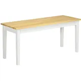 Homcom Sitzbank 2-Sitzer Essbank Holzbank, Küchenbank Wohnzimmerbank für Küche, Eingang, bis 220 kg belastbar, 102 x 36 x 45 cm