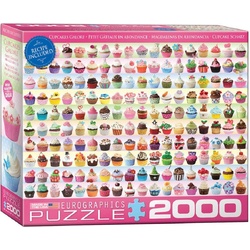 EUROGRAPHICS Puzzle Cupcakes in Hülle und Fülle 2000-teiliges Puzzle, 2000 Puzzleteile bunt