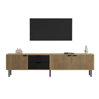 Flieks Tv-Schrank, Mehrfarbig, Holzwerkstoff, 208x48x40 cm, Wohnzimmer, Wohnwände, Lowboards, Lowboards stehend