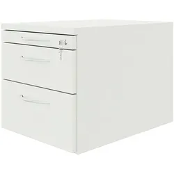 fm Büromöbel Schubladen Rollcontainer weiß, 43.4x40x60 cm
