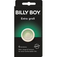 Billy Boy Extra Groß 6 Stück 62 mm, Transparent,