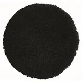 spirella Badematte HIGHLAND, Höhe 40 mm, Badteppich Hochflor, 100% Polyester Microfaser, Anti-Rutsch Beschichtung, für Fußbodenheizung geeignet, waschbar 40°, schnelltrocknend, rund schwarz rund | Ø 60 cm x 0 cm x 0 cm x 40 mm