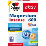 Doppelherz Magnesium 600 Intense DEPOT - 600 mg hochdosiertes Magnesium + 1000 I.E. Vitamin D3 Tabletten 30 St