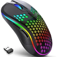 JYCSTE Kabellose Gaming Maus, wiederaufladbare Computermaus Ergonomische Maus Honeycomb