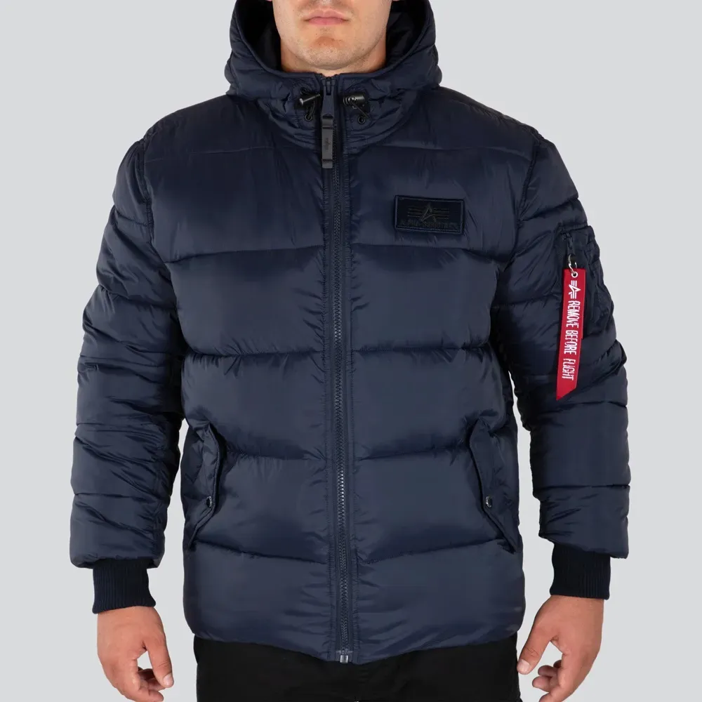 Alpha Industries Winterjacke Hooded Puffer Alpha FD dunkelblau Herren