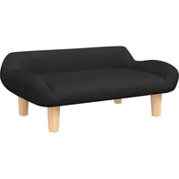 Kindersofa Schwarz 70x40x24 cm Stoff - Schwarz