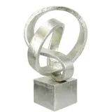 I.GE.A. Dekofigur »Moderne Deko Skulptur«, Ornamente Statue Dekoration Figuren Geschenkidee, silber, silberfarben