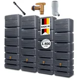 4rain Slim Wood Decor Wandtank 1400 l graphite grey