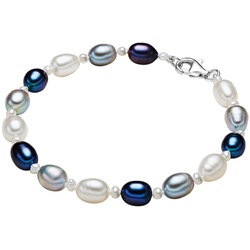 Valero Pearls Perlen-Armband Sterling Silber Süßwasser-Zuchtperle in 19,0 cm Damen 