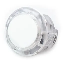 Arcade Button, 30mm, transparent - Farbe: weiß