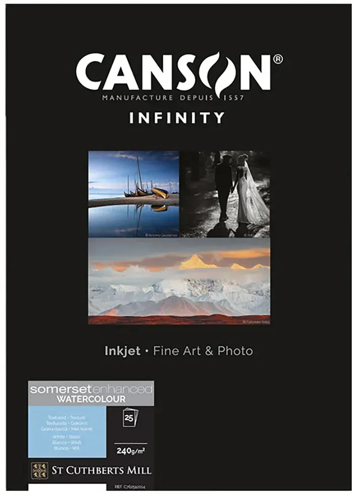 CANSON Infinity Somerset Enhanced Watercolour Rag 240 g/m2 A4 25 Blatt