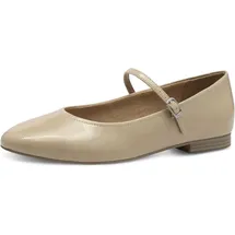 TAMARIS Ballerina Damen, Vegan Elegant beige,EU 38