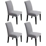 Stuhlhussen für Esszimmer – Stretch-Stuhlhussen für dekorativen Sitzschutz, ohne Armlehnen, abnehmbar, waschbar, elastisch, universal, Spandex, solides Stuhlhussen-Set