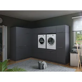 laundreezy Mehrzweckschrank-Set 68 x 200 x 285 cm Grau