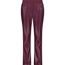Monari Straight-Fit Hose im Leder-Look Rot 38
