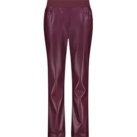 Monari Straight-Fit Hose im Leder-Look Rot 38