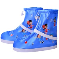 YAOTT Regenschutz Schuhe 1 Paar Tragbarer Regenüberschuhe PVC Wasserdicht Überschuhe Wiederverwendbar Rutschfester Schuhüberzieher Optimal vor Regen, Schnee und Matsch Geschützt für Kinder C M - M(26-28)
