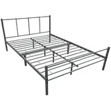 [en.casa] Metallbett Laos 120x200 cm Dunkelgrau
