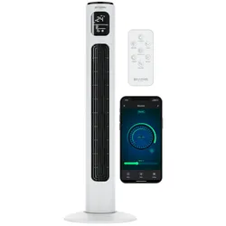 Brandson ECO Turmventilator Silent, 12 Leistungsstufen, Ventilator Standventilator mit DC-Motor, Timer, inkl. Fernbedienung, sehr leise