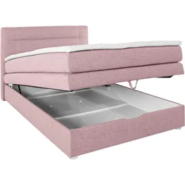 Jockenhöfer Boxspringbett JOCKENHÖFER GRUPPE "Carmen", rosa (altrosa 369, 05), B:154cm L:217cm, Komplettbetten, Boxspringbett, mit Bettkasten und Topper, erhältlich in 120 & 140cm Breite