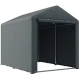 Outsunny Garagenzelt, 1,6 x 2,18 x 1,72 m Lagerzelt mit UV-Schutz, Reißverschlusstür,