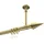 Interdeco Gardinenstange, Sonette Savio 200 cm, 1-läufig, 20 mm Ø Messing-Optik