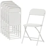 Homcom Klappstuhl Kunststoff weiß 6er Set