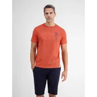 LERROS T-Shirt für Herren mit Brustprint«, » Deep Coral Red - XL,