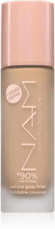 NAM Dewy langlebiges Flüssig Make-up mit Hyaluronsäure Farbton 05 Warm Beige 30 ml