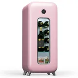 Klarstein Freistehender Weinkühlschrank 1 Zone, Getränkekühlschrank Klein, Kleiner Weinschrank, Wein-Kühlschrank Klein mit Glastür, Indoor/Outdoor Flaschenkühlschrank, Wine Fridge, 15 Flaschen