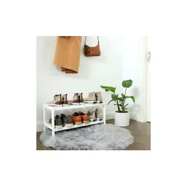 Songmics Schuhregal 70 x 33 x 26 cm weiß / weiß