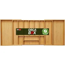 Orga-Box Universal Besteckkasten aus Bambus verstellbar für Schrankbreite 900-1200 mm bis 13 Fächer