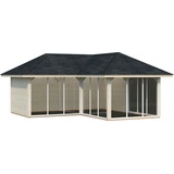 Palmako Bianca 24,9 m2 Set 4 mit 8 Seitenteilen BxTxH: 588x588x323 cm, 28794700-0 natur