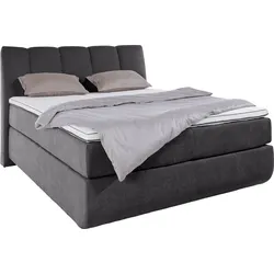 Boxspringbett »Océane«, Bodenfrei- wirkt freischwebend, verschiedene Härtegrade (auch H4), Mud, , 62815133-0 Feinstruktur   Polyester   Topper Basic