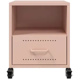 vidaXL Nachttisch Rosa 36x39x43,5 cm Stahl
