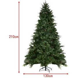 Costway Künstlicher Weihnachtsbaum Grün 210 cm
