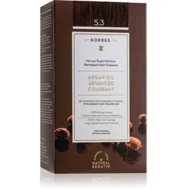Korres Arganöl Haarcoloration 5.3 light honey chestnut 145 ml