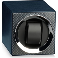 Heisse & Söhne Uhrenbeweger Moon Karbon/Blau - Luxus Uhrenzubehör für optimale Präzision & Eleganz Ihrer Lieblingsuhren