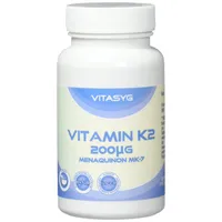 Vitasyg Vitamin K2 - Menaquinon MK7 200μg - hochdosierte 365 vegane Tabletten - Jahrespackung - Menachinon - Vitamin K