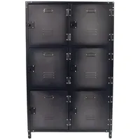 Rikta Vintage-Metallschrank 6-türig (H x B x T) 120 x 75 x 35 cm